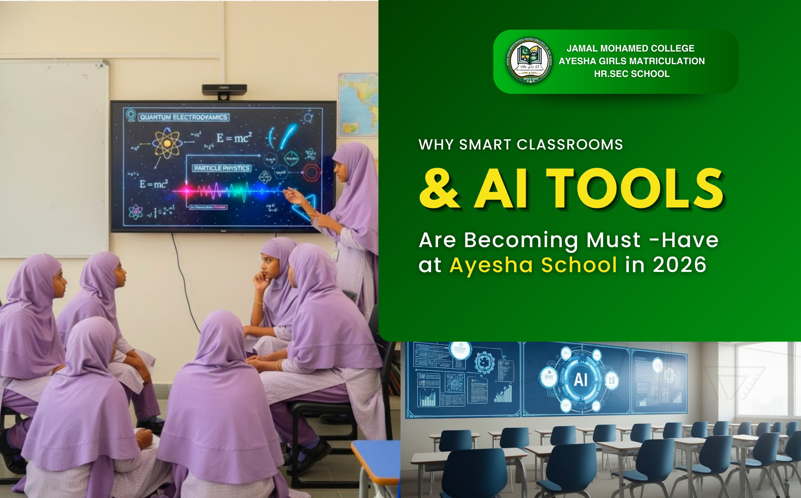 Why Smart Classrooms & AI Tools Are Becoming Must-Have at Ayesha School in 2026